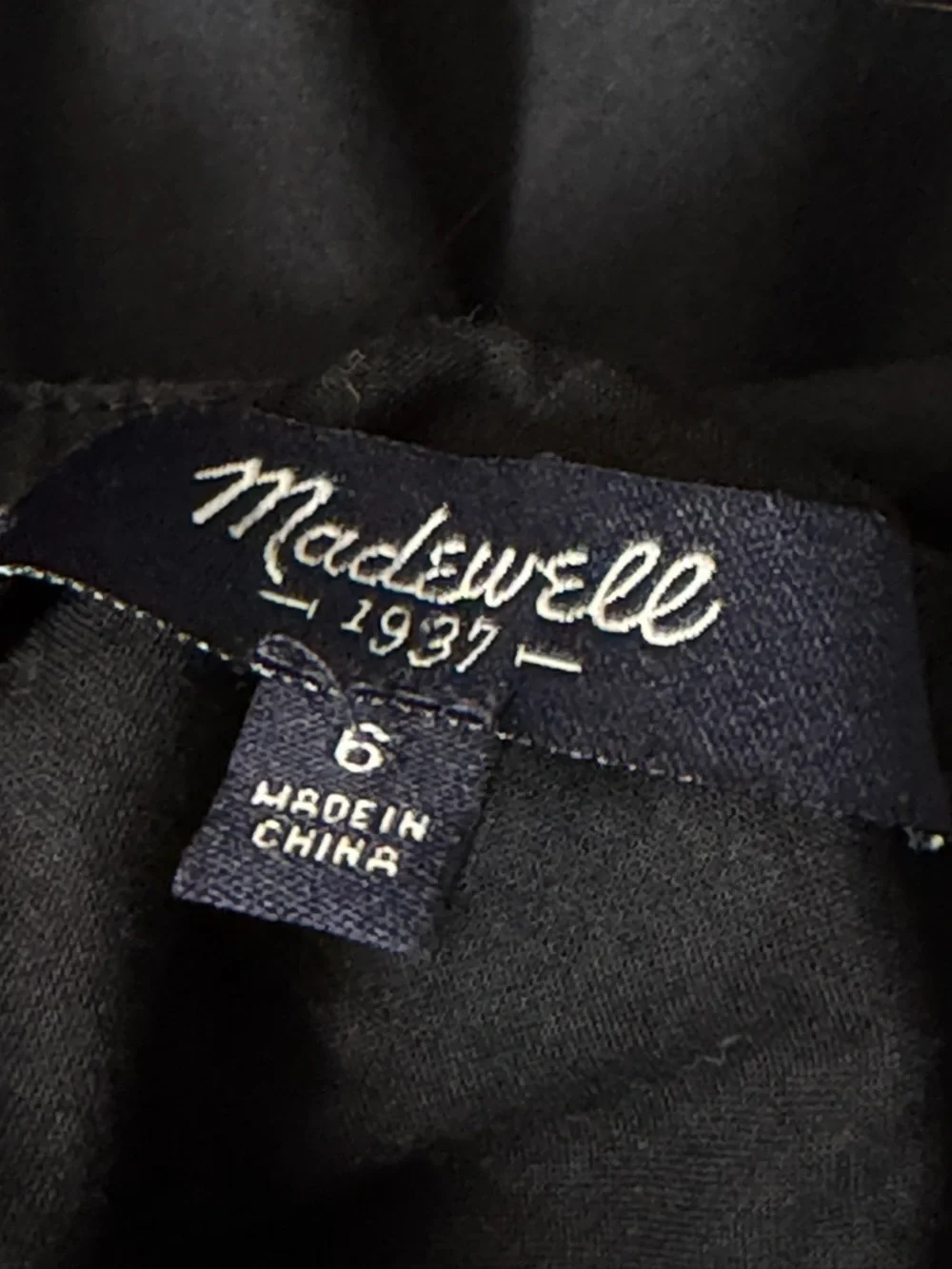 Madewell Black Midi Dress with Side Cutout - Picture 8 of 10